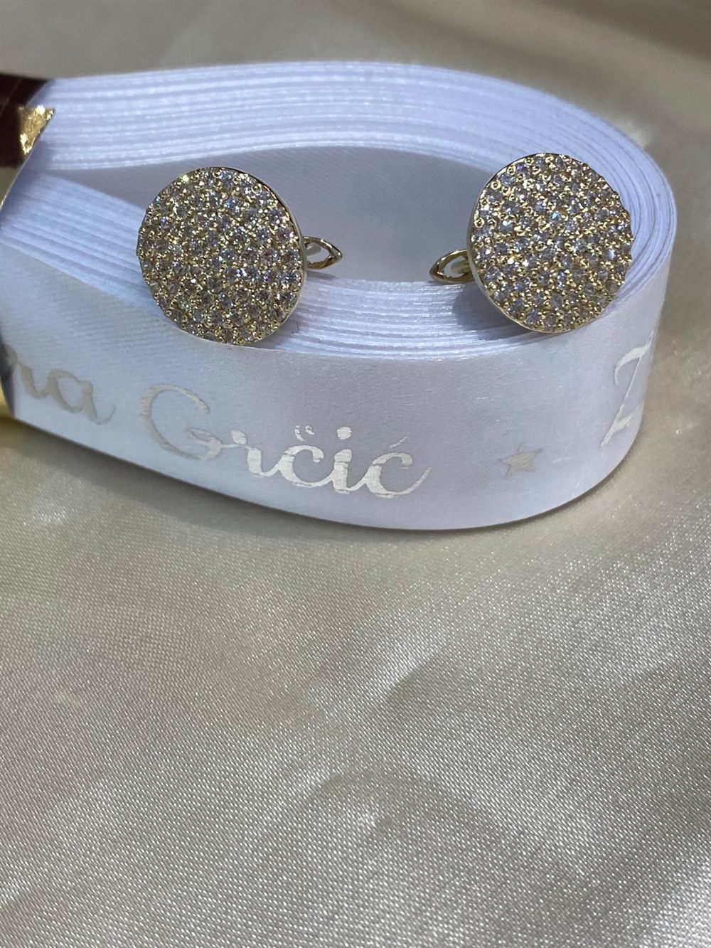 Zlatne pave minđuše okrugle Zlatara Grčić