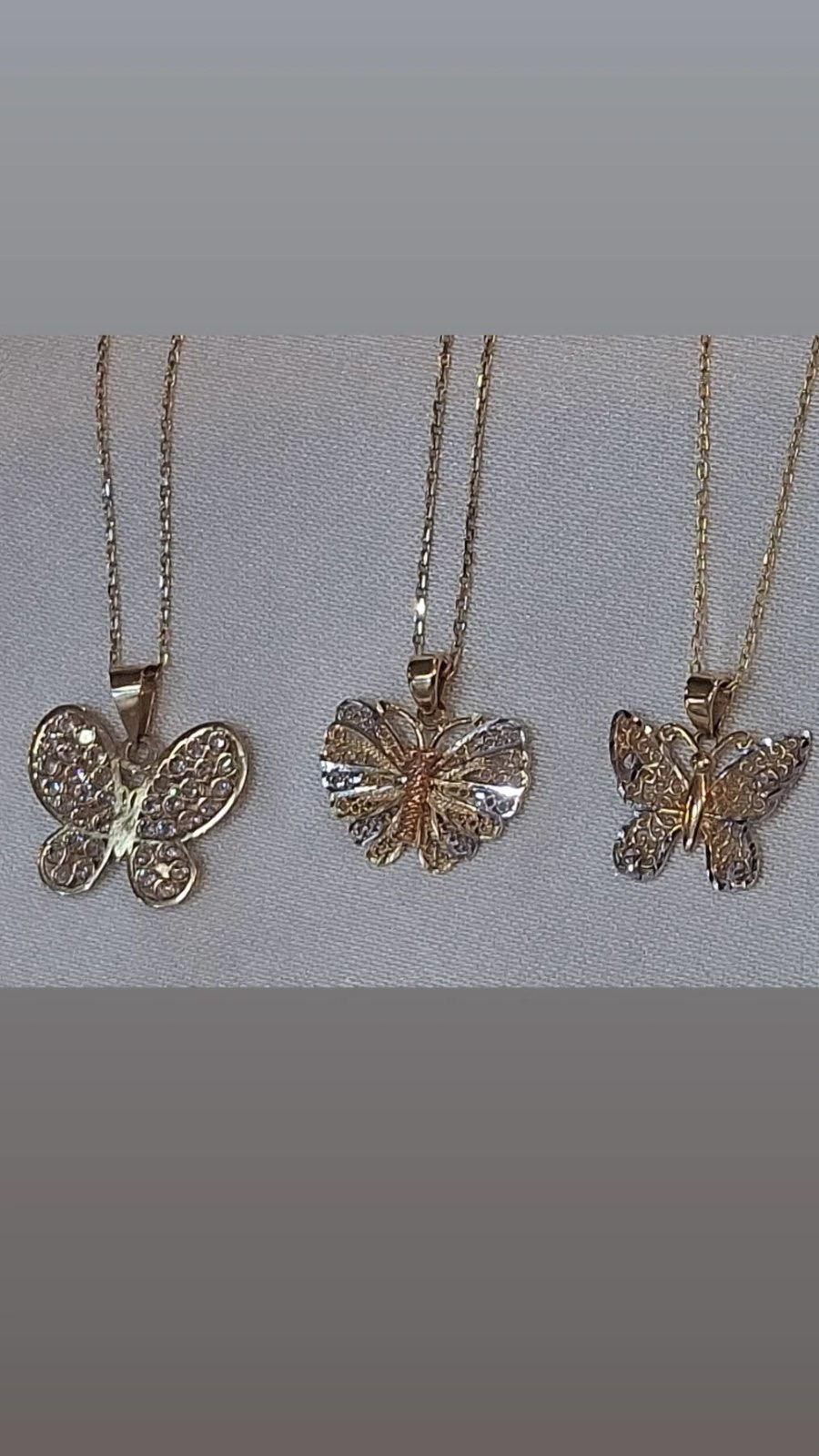 Zlatni lanci sa leptir privescima