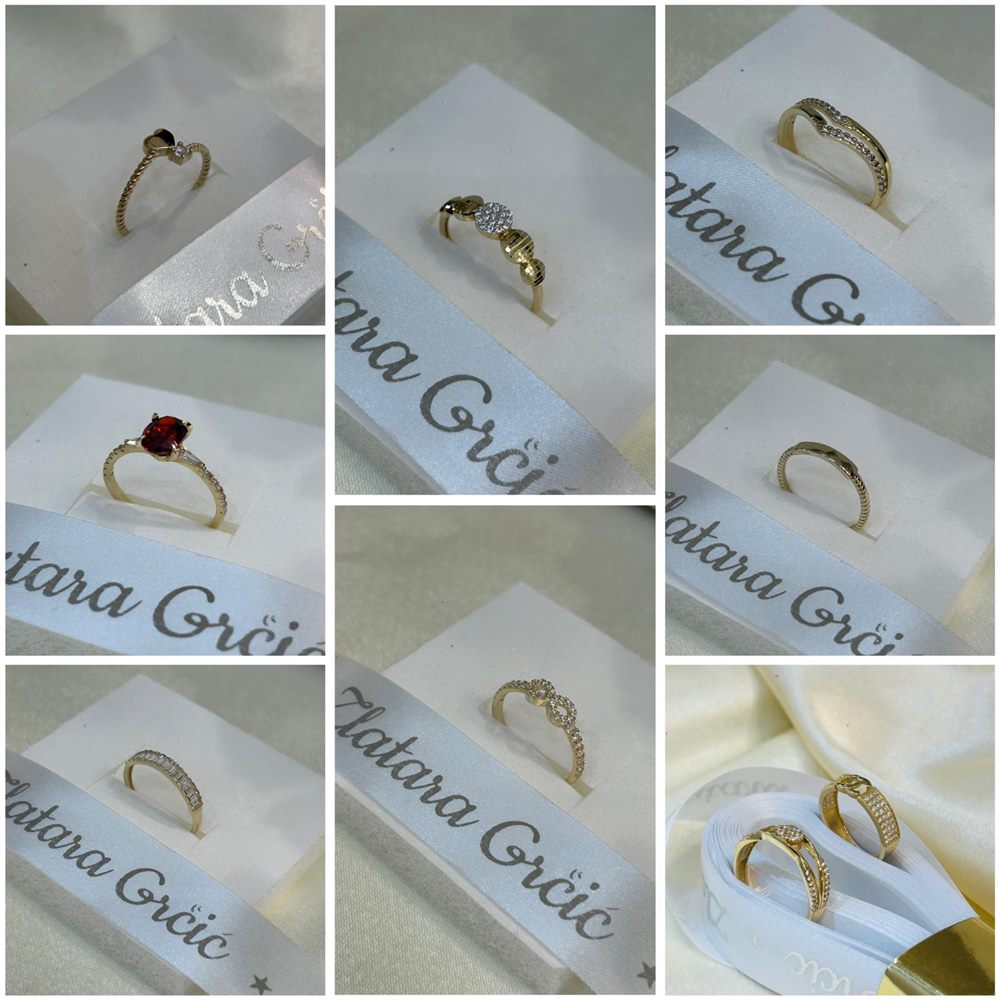 Kolaž zlatnih prstena